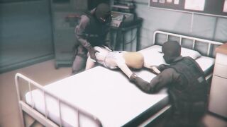 El Krugshniki se sirvió al semen del traidor a la patria, que la ha follada en el hospital.