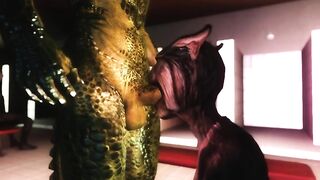 Lagarto cortó con una pareja casada de tigres humanos.