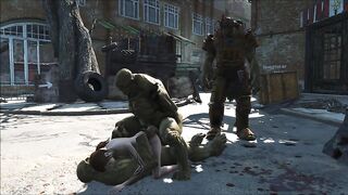 Monstruos verdes violados con doble penetración Heroína Fallout 4