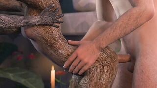 Lester con su esposa subió a Orgia de los paquetes de Gien con forma humana.