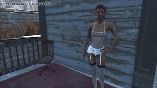 Oracle en Pose 69 y mamada para Negro de Chicks en medias rojas en Fallout 4