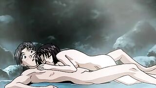 Hermano y hermana polvo joder en una cueva de cascada