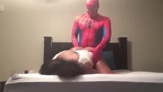 Spiderman fucks big ass black woman