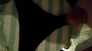 Brother fingering black sisters worn thong