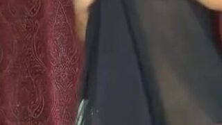 Muslim housewife in burqa posing naked