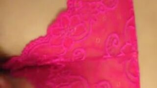 Uncle jerked off a dick and finished off the sleeping niece's ass in pink panties