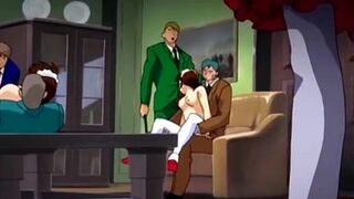 Los jefes follan groseramente a sus criadas para orgías sexuales