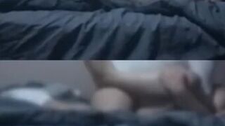 ¡la esposa infiel de grandes tetas va al edificio de los vecinos y se la follan duro!