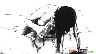 Un hombre se folla a una chica con una gran polla en un estilo inusual